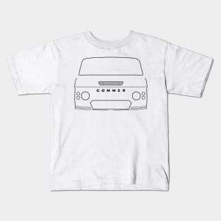 Commer PB classic light van outline graphic (black) Kids T-Shirt